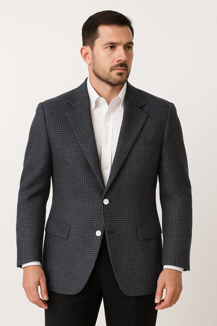 Vintage Barrister for Wallachs Pure Silk Tweed Blazer Made in USA large